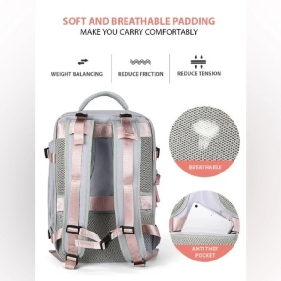 Sz 42*32cm Men Women Laptop Backpack lightweight travel Bag fit for business - Picture 6 of 10